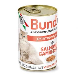 BUNDY, conserva pentru pisici, somon si creveti, 400g