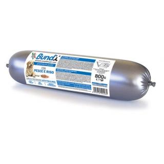 BUNDY Premium, salam pentru caini cu peste orez, 800g