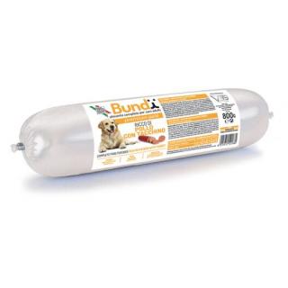 BUNDY Premium, salam pentru caini, cu pui curcan, 800g