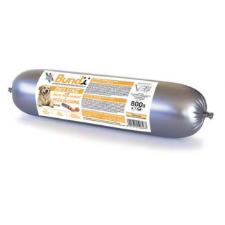 BUNDY Super Premium, salam pentru caini, cu pui, orez, morcov, 800g
