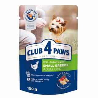 Club 4 Paws Hrana umeda caini talie mica - Gaina in jeleu, set 24 100g