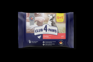 Club 4 Paws Hrana umeda catei - curcan, set 5+1, 6 80 g