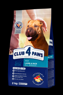 Club 4 Paws Hrana uscata caini adulti de toate rasele, miel si orez, 2kg