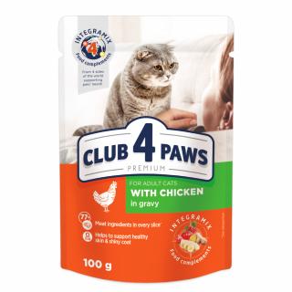 Club 4 Paws Premium Hrana umeda pisici, cu Pui set 24 100g