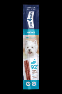 Club 4 Paws Premium Sensitive Recompense pentru caini stick cu somon, 12g