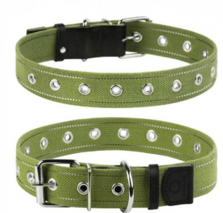 Collar, Zgarda caini adimensionala, 35mm latime, 63cm lungime, verde, (6756)