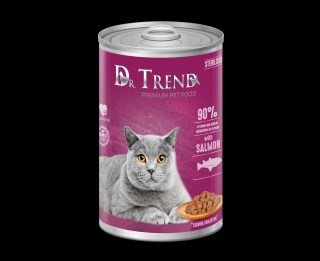 Dr. Trend Conserva  pentru pisici adulte sterilizate, cu somon in sos 10x400 g
