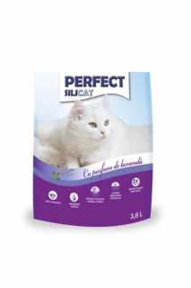 Perfect Silicat, asternut igienic pentru pisici, lavanda 3,8l