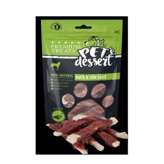 Pet s Desert, Recompense pentru caini, Dog DuckCod Slice  LSD-12, 80g