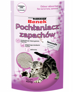 Super Benek, Neutralizator mirosuri pentru litiera pisicii, lavanda 450g