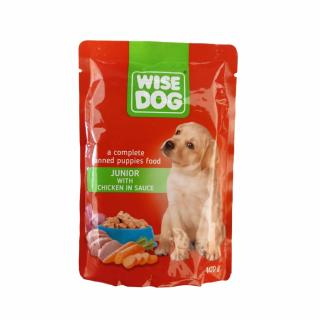 Wise Dog, Plicuri hrana umeda catei, pui in sos, 24x100g