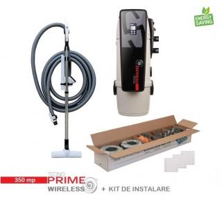 Pachet 350 mp Aspirator Tecno Prime cu Kit de accesorii wireless si Kit de instalare