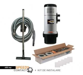 Pachet 450 mp Aspirator Speedy cu Kit de accesorii standard si Kit de instalare