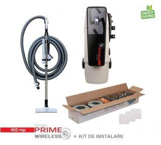 Pachet 450 mp Aspirator Tecno Prime cu Kit de accesorii wireless si Kit de instalare