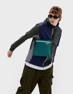 Crossbody verticala,  unisex, verde