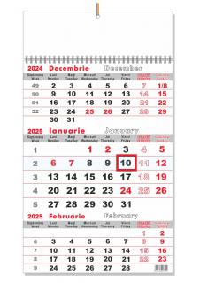 Calendar triptic de perete + cursor, 2025