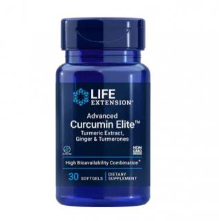 Advanced Curcumin Elite,   Turmeric Extract, Ginger  Turmerones 30caps. - Life Extension