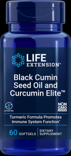 Black Cumin Seed Oil with Curcumin Elite Turmeric Extract 60capsule -Life Extension