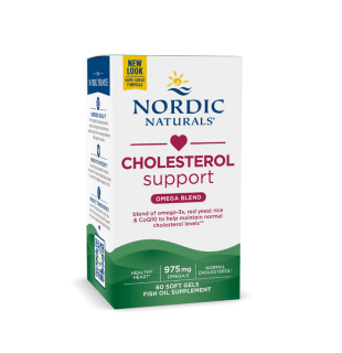 Cholesterol Support (Omega LDL) With Red Yeast Rice and CoQ10 384mg 60 Soft Gels - Nordic Naturals
