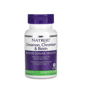 Cinnamon, Chromium  Biotin 60 tablete - Natrol