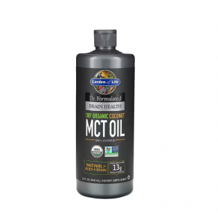 Coconut MCT Oil 100% Organic Brain Health 946 ml - Garden of Life
