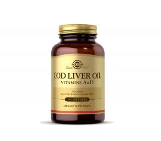 Cod Liver Oil (Vitamins A  D) 100 capsule moi - Solgar