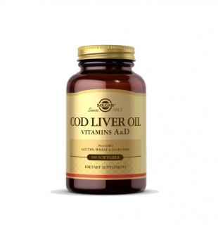 Cod Liver Oil (Vitamins A si D) 250 capsule moi - Solgar