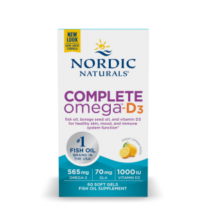 Complete Omega-D3 Lemon 60 Soft Gels - Nordic Naturals