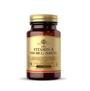 Dry Vitamin A 1500mcg (5000IU) 100 tablete - Solgar