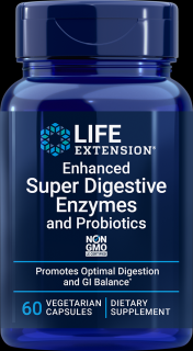 Enhanced Super Digestive Enzymes with Probiotics 60 caps. - Life Extension