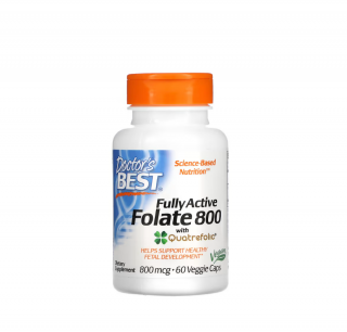 Fully Active Folate 800 with Quatrefolic 800mcg 60 Veggie Caps - Doctor s Best