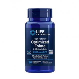 High Potency Optimized Folate 8500mcg 30 Capsule - Life Extension