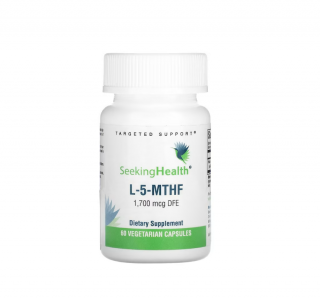 L-Methylfolate L-5-MTHF 1700mcg DFE 60 Capsule - Seeking Health