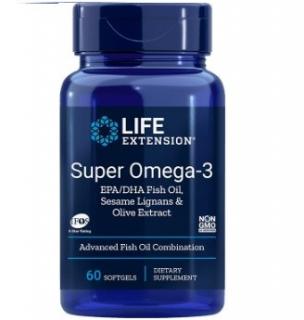 Life Extension Super Omega-3 EPA DHA cu Sesan Lignans Olive Extract, 60 caps - Life Extension