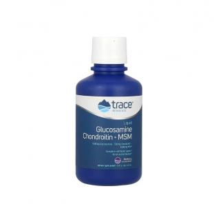 Liquid Glucosamine Chondroitin + MSM, Blueberry 473 ml - Trace Minerals