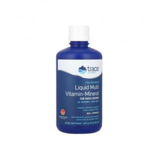 Liquid Multi Vitamin-Mineral For Men  Women, Orange Mango 887ml - Trace Minerals