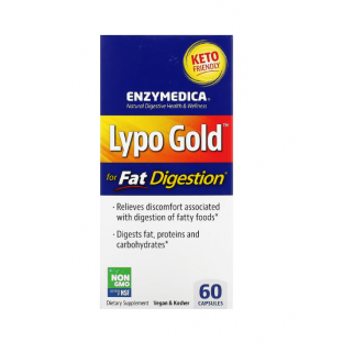 Lypo Gold pt. digestia alimentelor grase 60 capsule - Enzymedica