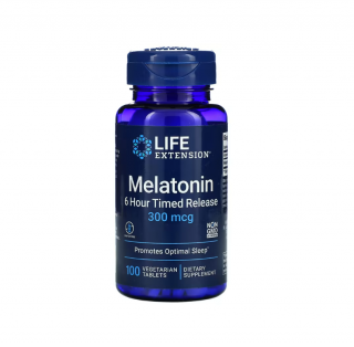 Melatonin 6 Hour Timed Release 300mcg 100 Tablete - Life Extension