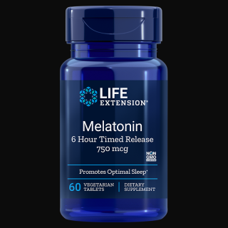 Melatonin 6 Hour Timed Release 750mcg 60tablete - Life Extension