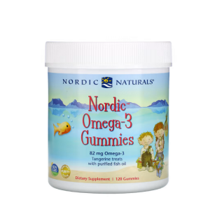 Nordic Omega-3 Gummies Tangerine 82mg 120 Gummies - Nordic Naturals