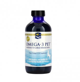 Omega-3 Pet pentru caini si pisici talie medie si mare 237 ml - Nordic Naturals