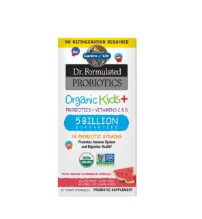 Organic Kids + Dr. Formulated Probiotics Watermelon Chewable 30 Capsule masticabile - Garden of Life