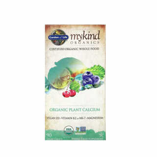 Organic Plant Calcium MyKind Organics 90 Tablete - Garden of Life