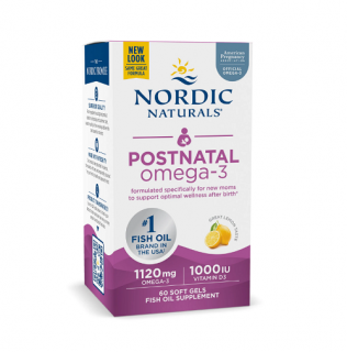 Postnatal Omega-3 1120mg Lemon 60 capsule - Nordic Naturals