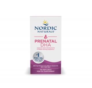 Prenatal DHA 830mg Omega-3 + 400 IU vitamin D3 unflavored 180 capsule moi - Nordic Naturals