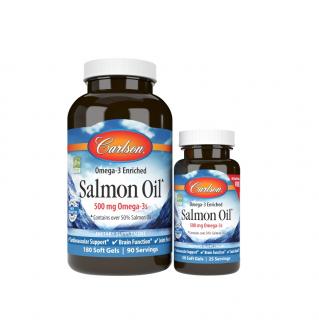 Salmon Oil 500mg Omega-3s 180 + 50 capsule moi - Carlson