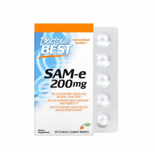 SAMe (Disulfate Tosylate) 200mg 60 Enteric Coated Tablets - Doctor s Best
