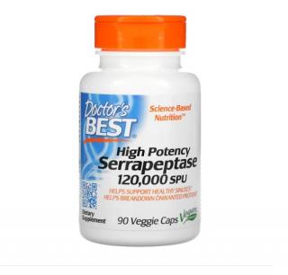 Serrapeptase High Potency 120.000 SPU 90 Capsule - Doctor s Best