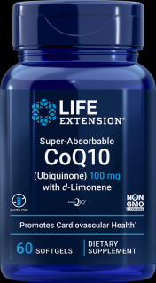 Super-Absorbable Ubiquinone CoQ10 100mg with d-Limonene 60 capsule - Life Extension