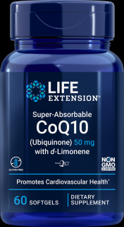 Super-Absorbable Ubiquinone CoQ10 50mg with d-Limonene 60 capsule - Life Extension